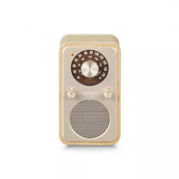 Sangean WR-9 bärbar FM/AM-radio med Bluetooth, hölje av äkta askträ i vitt