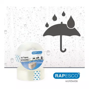 Rapesco 1807 transparent tejp 19 mm x 33 m, 10 rullar