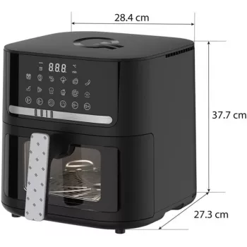 QUIN YJ-6505ADV digital varmluftsfritös 6,5L svart