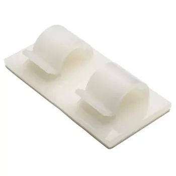 HellermannTyton RB8 skruvfäste för buntband, vit, polyamid, 8 mm max buntdiameter, 100-pack