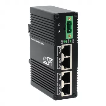 EXSYS 2-portars PoE++ 10 Gigabit injektor 90W, -40°C till +80°C (EX-60350)
