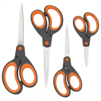 Rapesco Soft Grip saxset, 4 delar, rostfria blad, olika storlekar 1577