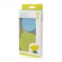 KIDSME Stay-in-Place sugplatsmatta hållare för skålar, flaskor och muggar, 2-pack, Sky & Lime