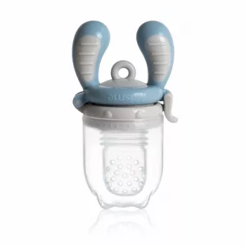 Kidsme Food Feeder Medium Azure – silikonbitring för frukt & grönsaker, 4m+