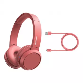 Philips TAH4205RD/00 on-ear Bluetooth-hörlurar, röda