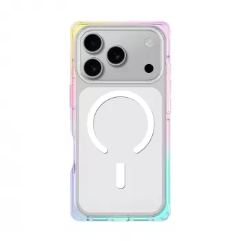 AMAZINGTHING Omni skal för iPhone 17 Pro MagSafe-kompatibelt - transparent regnbåge