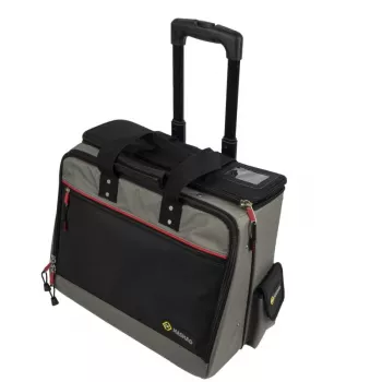 C.K Tools Magma tekniker-rullverktygslåda med hjul, 50+ fack, teleskophandtag, svart/röd (MA2652)