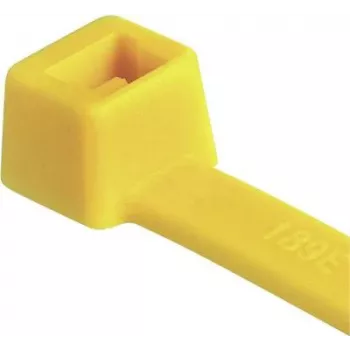 HellermannTyton T50R buntband, polyamid 6.6, gul, 200 mm x 4,6 mm, 100-pack 111-04805