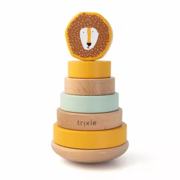 Trixie stapelpyramid i trä, lejon, från 12 månader