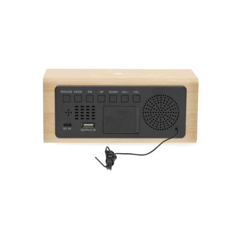 Nedis digital radioväckarklocka trä