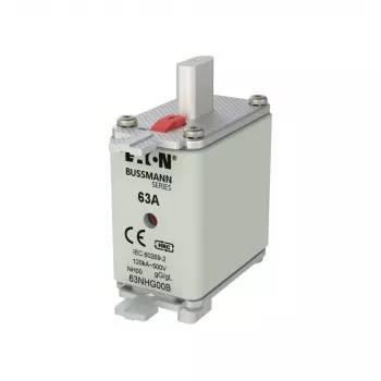 Eaton 63NHG00B NH-säkringsinsats 63 A 500 V AC gG storlek 00 med mekanisk indikator (3-pack)