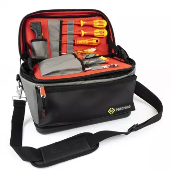 C.K Tools MA2641 testutrustningsväska Plus, 600D polyester, 300 x 220 x 100 mm, svart/blå