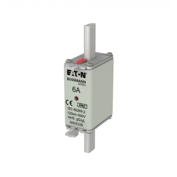 Eaton 6NHG0B NH-säkring med mekanisk indikator, storlek NH0, 6 A, 500 V AC, gG, 3-pack