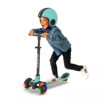 Chillafish Scotti 3-hjulig sparkcykel med ljusande hjul, från 3 år, mint
