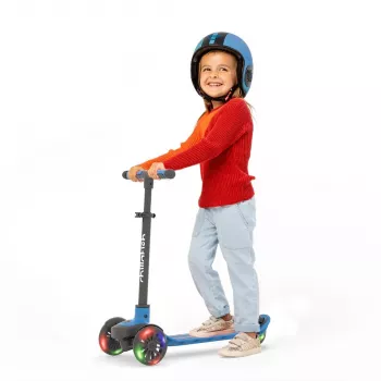 Chillafish Scotti 3-hjulig sparkcykel med ljusande hjul, Navy