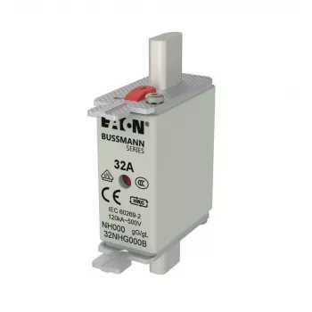 Eaton 32NHG000B NH-säkring med mekanisk indikering, 32 A, 500 V AC, storlek 000, gG, 3-pack