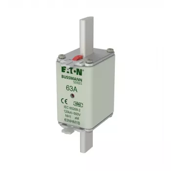 Eaton 63NHM1B NH-säkring, storlek 1, 63 A, 500 V AC, gG, 3-pack