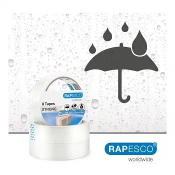 Rapesco 1808 transparent tejp 25,5 mm x 66 m, 8 rullar