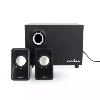 Nedis CSPR10021BK 2.1 PC-högtalarset, 33 W, USB-drivet, svart