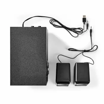 Nedis CSPR10021BK 2.1 PC-högtalarset, 33 W, USB-drivet, svart