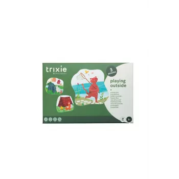 TRIXIE Dog Activity Roll-Out godisdispenser pussel-leksak, 3 delar, justerbar svårighetsgrad, inom- & utomhus