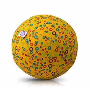 BUBA BLOON Bubabloon latexballong med tyghölje, cirklar gul