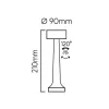 LED Line Lite RIWIA skrivbordslampa, 1W, 120lm, 1800mAh, guld