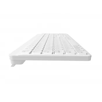 NATEC Tang US trådlöst Bluetooth + 2,4 GHz Silent Slim-tangentbord, vitt