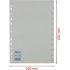 LEITZ Esselte plastregister, numrerade 1-12, A4, vit, universell hålning, 10 set (100153)