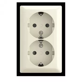BUSCH-JAEGER SCHUKO dubbeluttag utanpåliggande Safety 202 EAPBJ-522 (2TKA00005532)