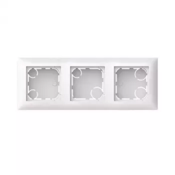 ABB Busch-balance SI utanpåliggande hölje, 3-fack, platt design, studiovit 2TKA00005516