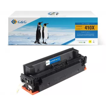 G&G XL tonerkassett kompatibel med HP 410X/CF412X, gul, 5 000 sidor (14354)