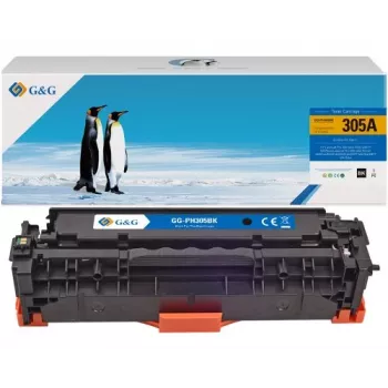 G&G kompatibel tonerkassett för HP 305A/CE410A, svart, 2 200 sidor 14394