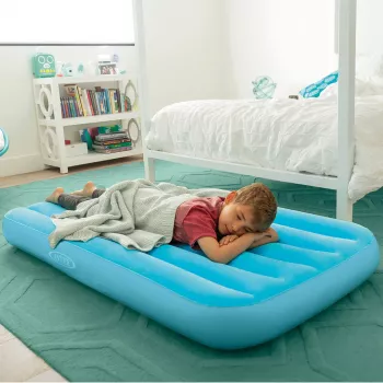 Intex 66803NP CozyKidz barnluftmadrass 157 x 88 x 18 cm, blå eller rosa