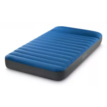 Intex TruAire Dura-Beam 64011 Twin campingmadrass blå grå upp till 136 kg