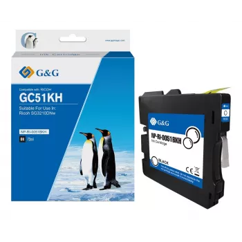 G&G kompatibel bläckpatron för Ricoh GC51KH (405862) – svart, 2 500 sidor 19656