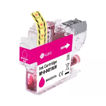 G&G kompatibel magenta bläckpatron för Brother LC421XLM (500 sidor, High Yield) 20557