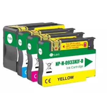 G&G kompatibla bläckpatroner 4-pack svart/cyan/magenta/gul för HP 932XL/933XL (GP-H932XLBK/933XLCMY-4P)