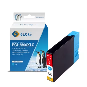 G&G kompatibel cyan bläckpatron för Canon PGI-2500XLC (09858)