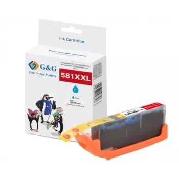 G&G kompatibel Canon CLI-581C XXL cyan bläckpatron (15842)
