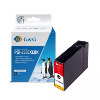 G&G kompatibel bläckpatron för Canon PGI-2500XLBK (9859) – hög kapacitet svart