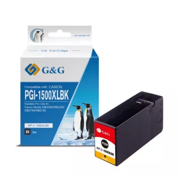 G&G Ninestar kompatibel Canon PGI-1500XLBK svart högkapacitets bläckpatron (9350)