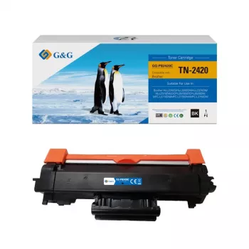 G&G GT421H svart tonerkassett 6000 sidor för Brother TN-2420/TN-2410