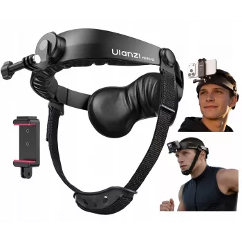 ULANZI huvudfäste för actionkameror och smartphones med 360° roterbart mobilfäste
