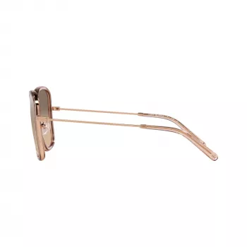 Tory Burch TY6101 33683D damsolglasögon, Dark Havana-båge, bruna gradientglas, 53 mm