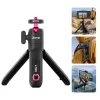 ULANZI MT-55 4-i-1 ministativ selfiepinne handtag ryggsäcksklämma med kulled, 1/4 inch skruv, mobilhållare 60-85 mm, aluminiumlegering, svart