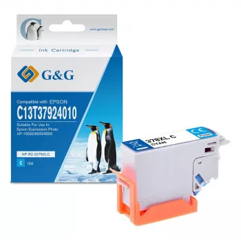 G&G XL gul bläckpatron kompatibel med Epson 378XL (C13T37944010) – hög kapacitet 830 sidor 15182