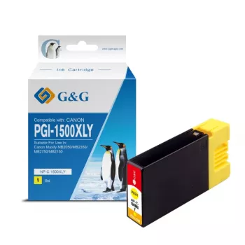 G&G kompatibel Canon PGI-1500XLY bläckpatron i gul med hög kapacitet