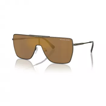 Michael Kors herr MK1152-1001F9 pilot solglasögon, svart båge, grå glas, 58-17-145 mm