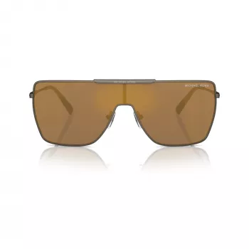 Michael Kors herr MK1152-1001F9 pilot solglasögon, svart båge, grå glas, 58-17-145 mm